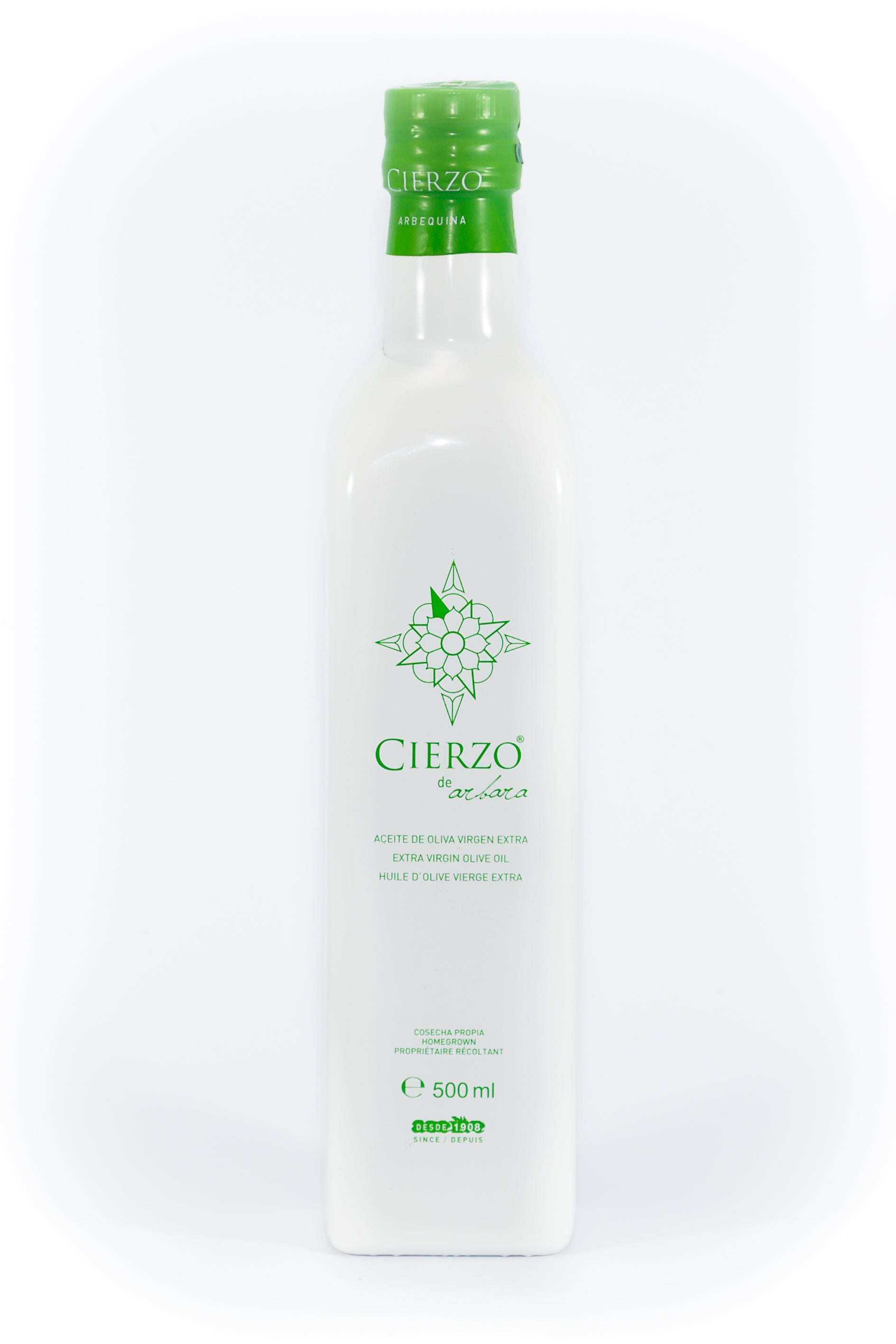 Botella de aceite Cierzo de Arbara de 500ml con diseño elegante