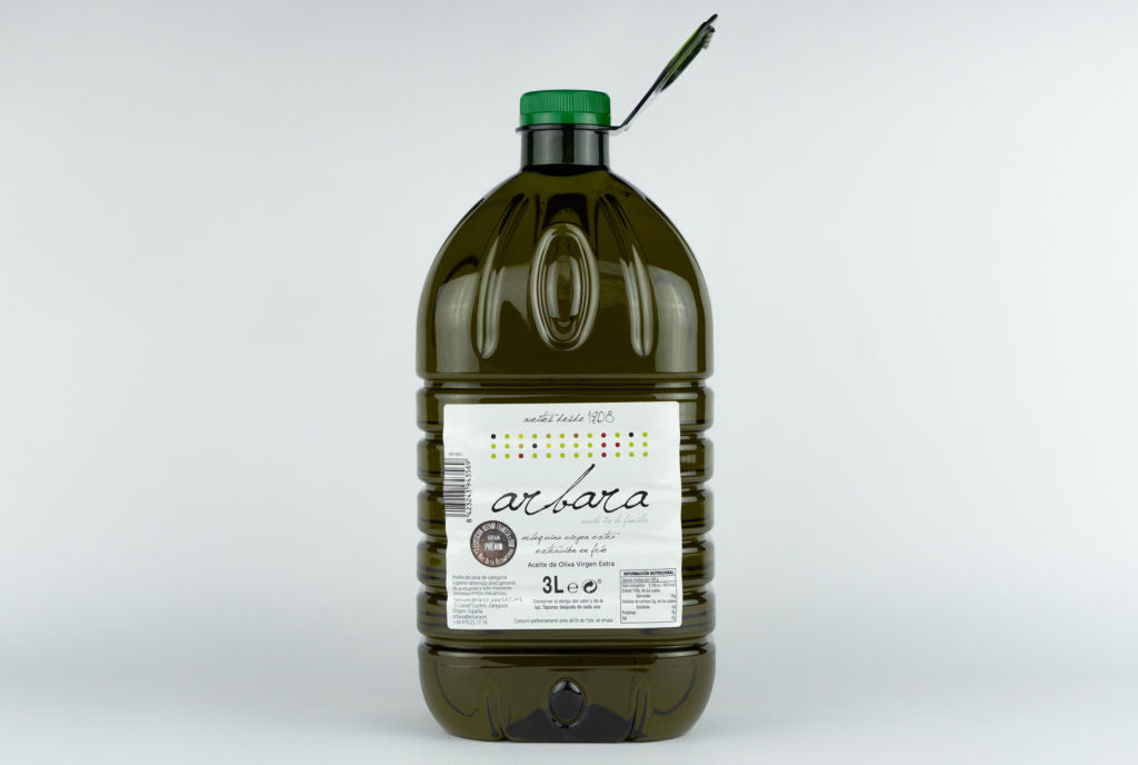 Garrafa de 3L de aceite de oliva virgen extra marca Arbara