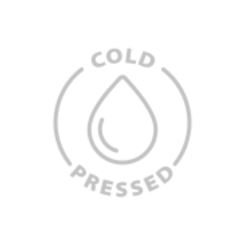 Ícono de gota con texto "Cold Pressed", representa extracción en frío del aceite